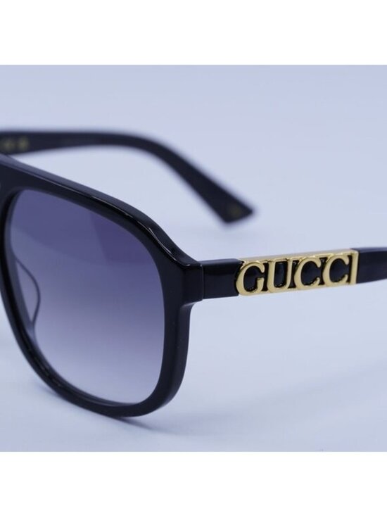 Gucci GG1188S 002 Sunglasses Black Aviator Frame, Grey Lenses main image 12